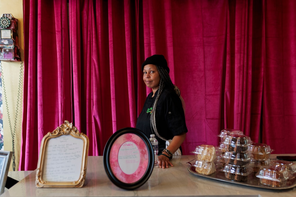 Debonette Wyatt, owner of My Mama’s Vegan restaurant on Greenmount Avenue in the Waverly neighborhood.