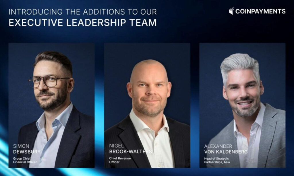 COINPAYMENTS strengthens executive bench to power next phase of global expansion