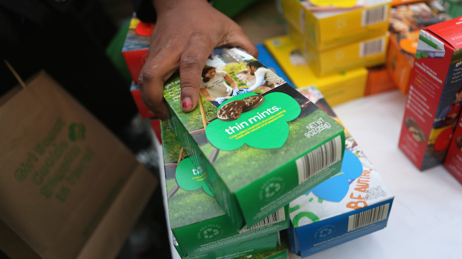 Girl Scout cookie booths are open for business