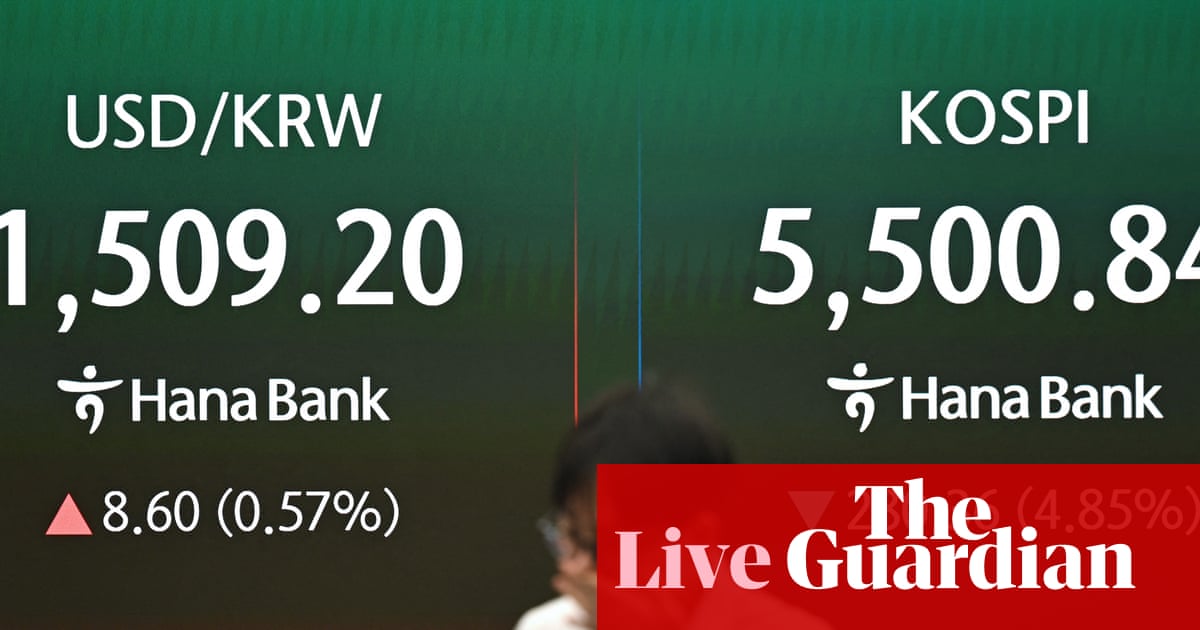 Stock markets rocked by Trump’s Iran ultimatum, as UK economy faces growth hit – business live | Business