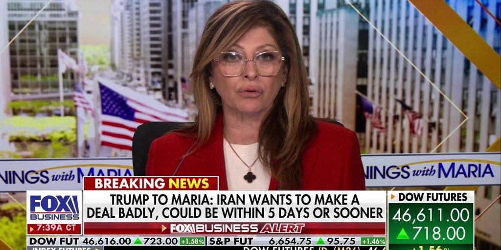 Trump to Maria Bartiromo: Iran wants to make a deal badly, could be within 5 days or sooner