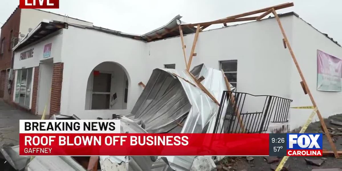 Upstate business loses roof during severe storm