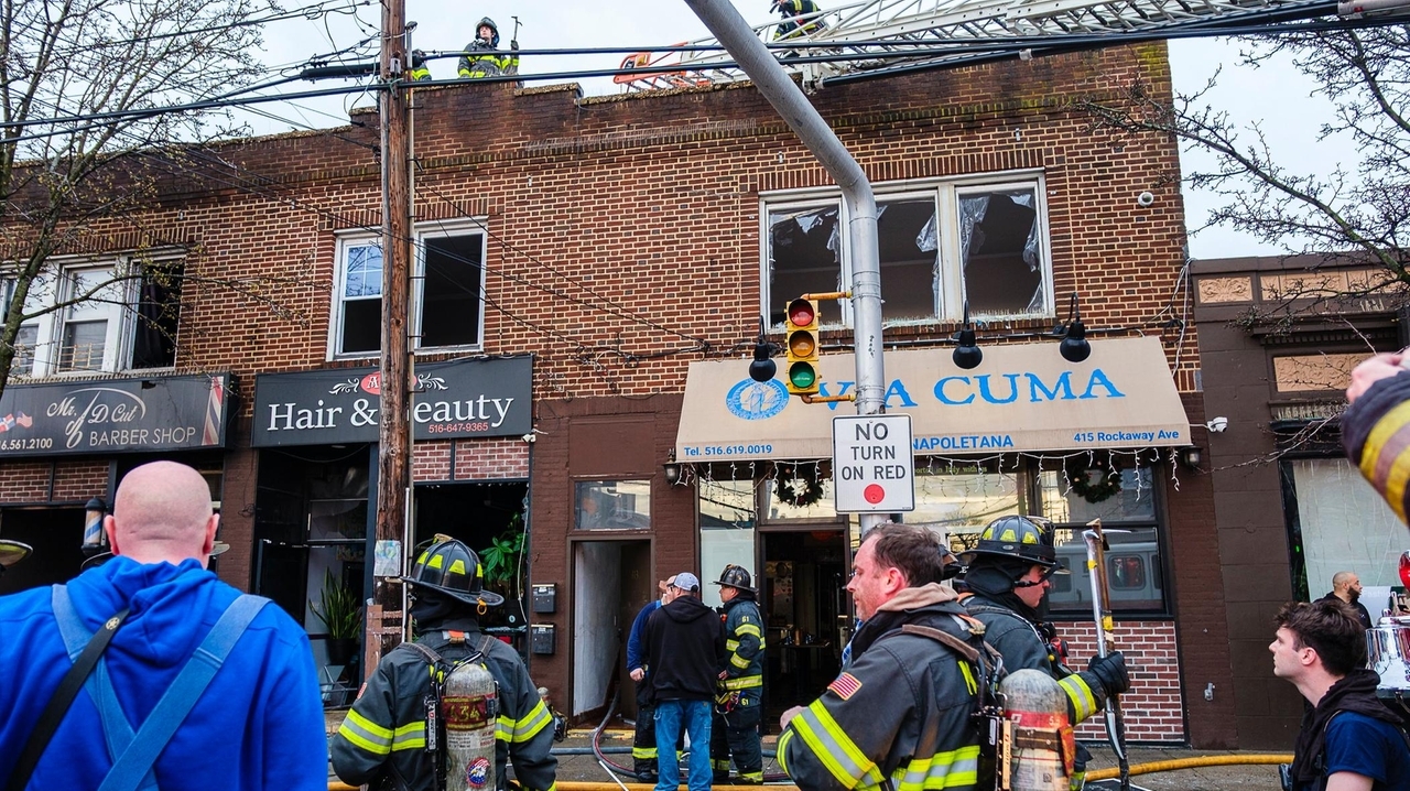 Fire damages businesses on Rockaway Avenue in Valley Stream
