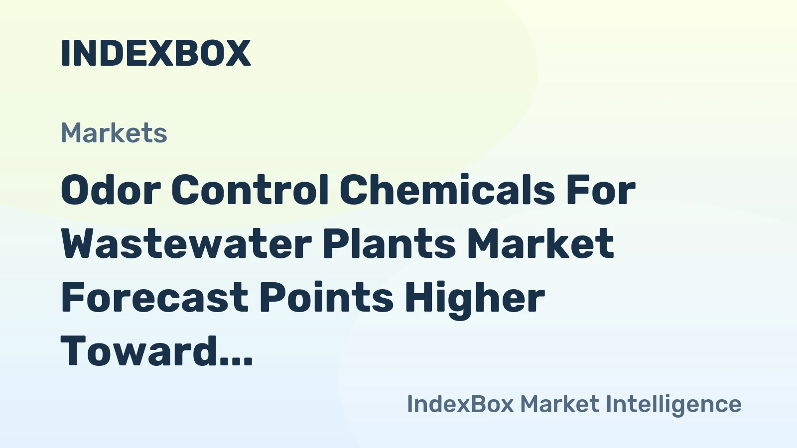 Odor Control Chemicals for Wastewater Plants Market Forecast Points Higher Toward 2035, Driven by Urbanization