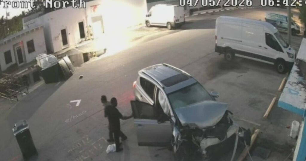 Shocking crash caught on video: Car slams into Oakland Park business