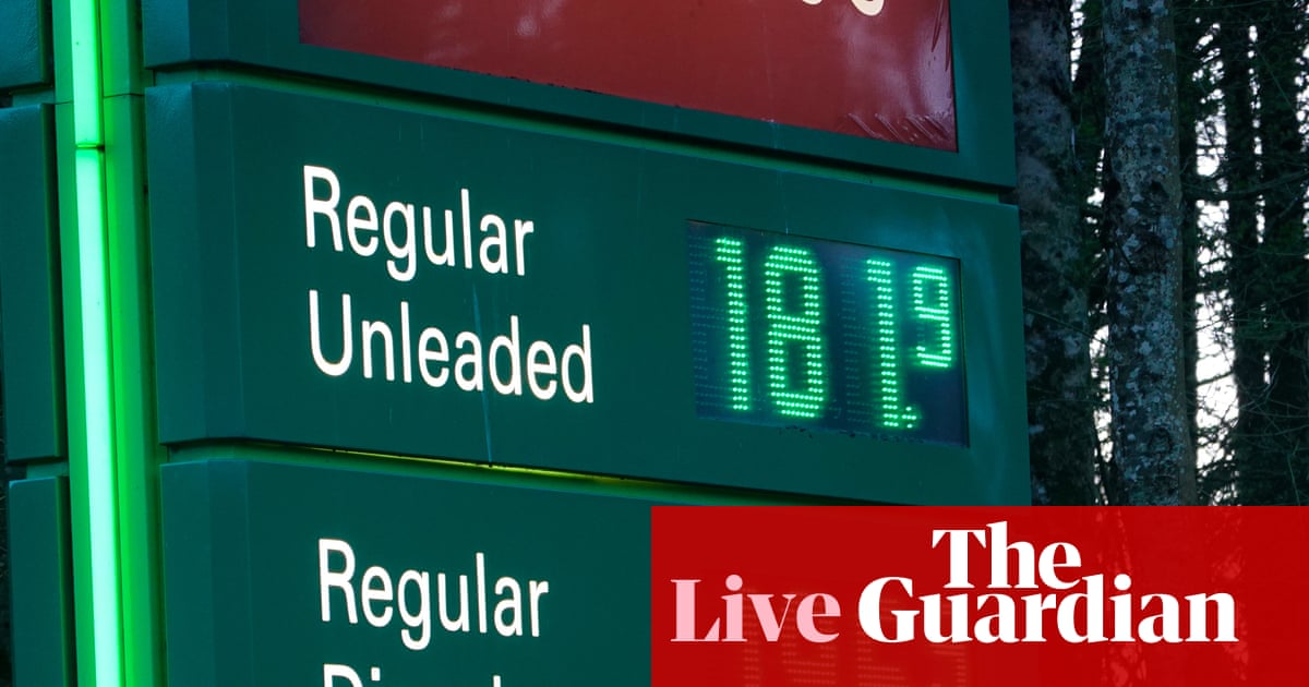 UK hit by record rise in fuel prices as Iran war bites; Trump sends European stock markets sliding – business live | Business