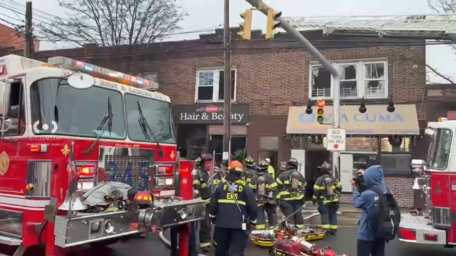 Valley Stream fire destroys businesses, apartments on Long Island on Easter Sunday